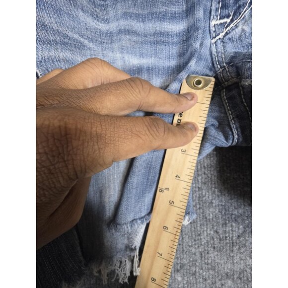 Ariat REAL Denim Shorts Womens 26R Blue Distressed Cut Off Frayed Western - Picture 5 of 10